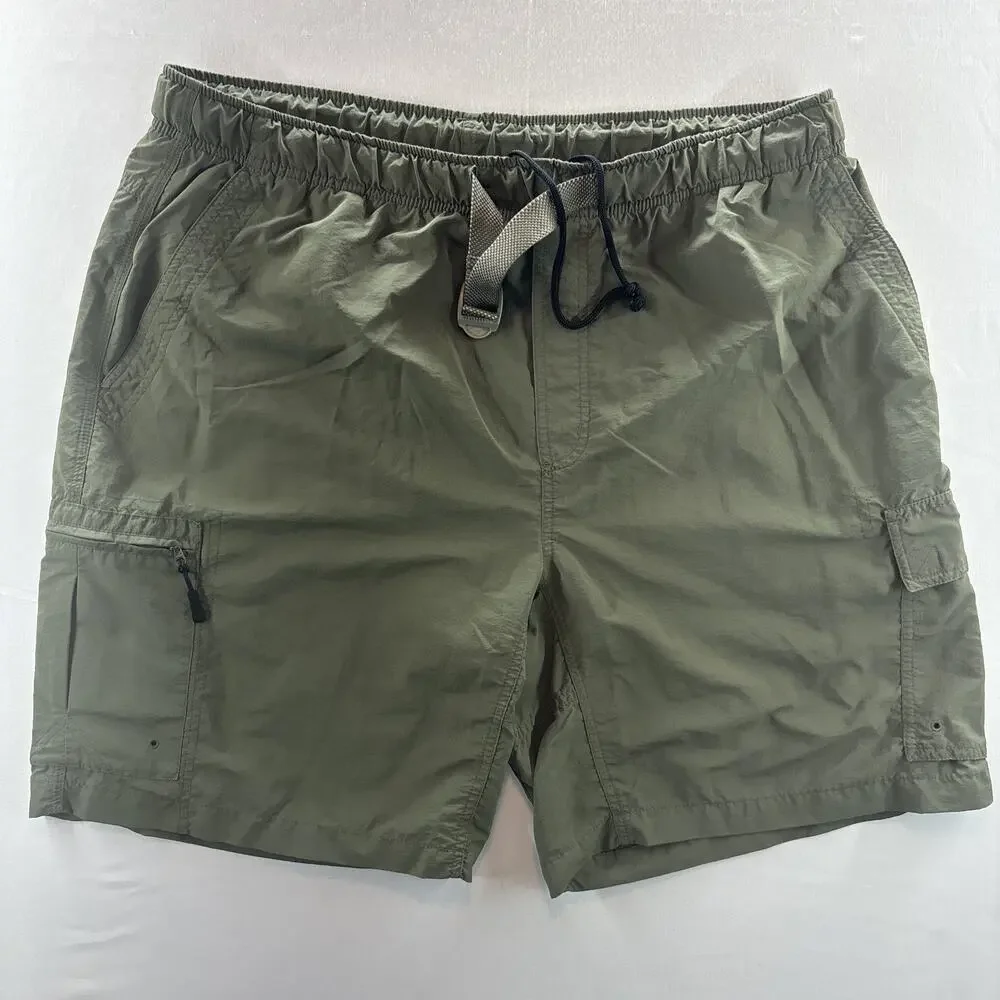 Columbia Belted Hiking Cargo Shorts Mesh Lined Men's Size XL Swim Lined Outdoor